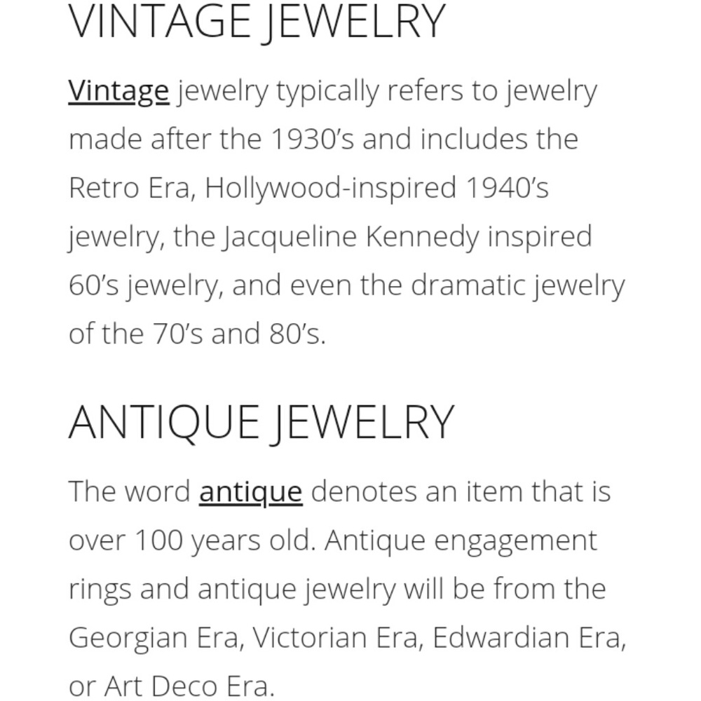 Vintage vs. Antique vs. Estate Jewelry - Picture 2 of 3